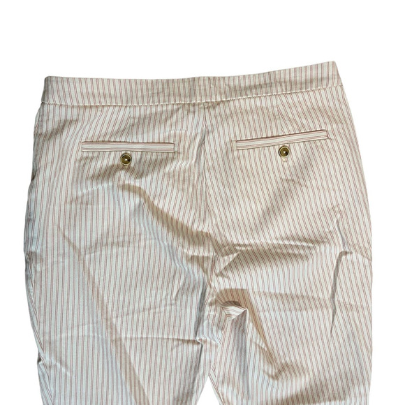 Anthropologie Essential Slim Strip Crop Pants Trousers Womens Size 10 - Picture 4 of 10
